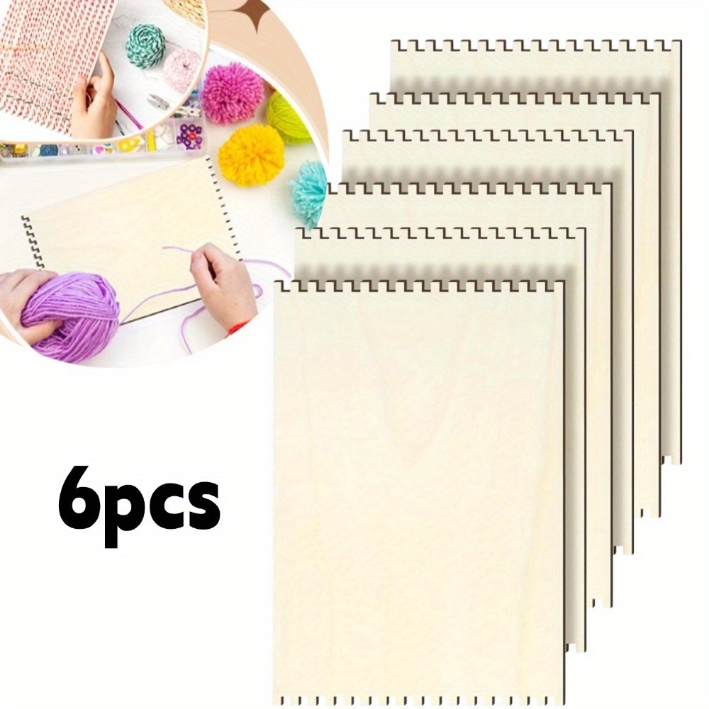 Art Craft Education - 6 Pcs Beginners Wooden Weaving Loom