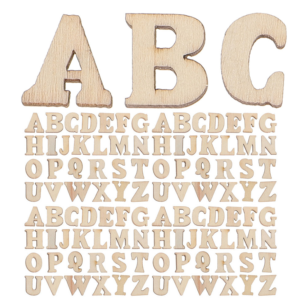 Art And Craft For Nursery - 416Pcs Small Wooden Alphabet Letters Unfinished