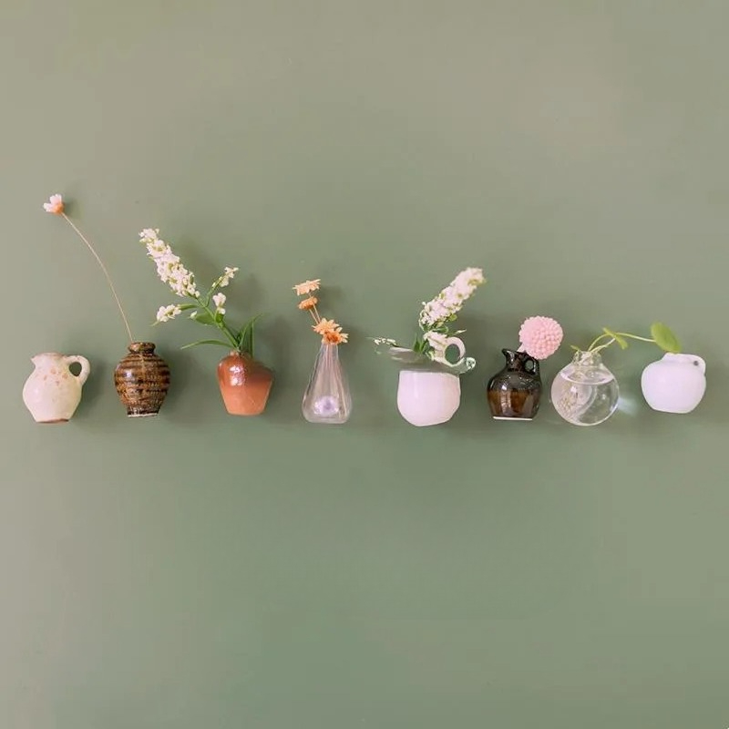Art Craft Magnet - Creative Cute MINI Glass Vase Plant