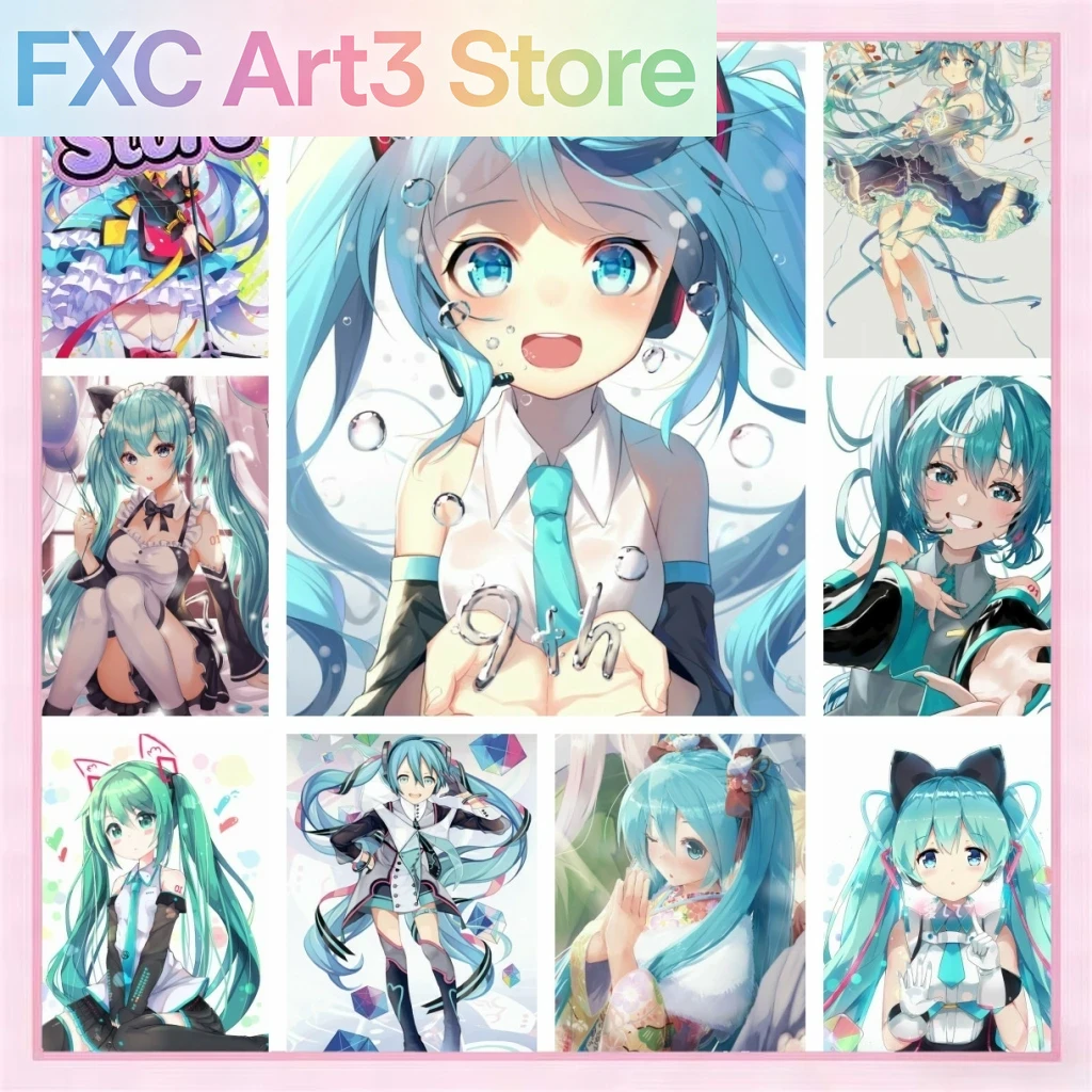 Art Craft Painting - Frameless,1pc Hatsune Miku Anime Virtual Canvas