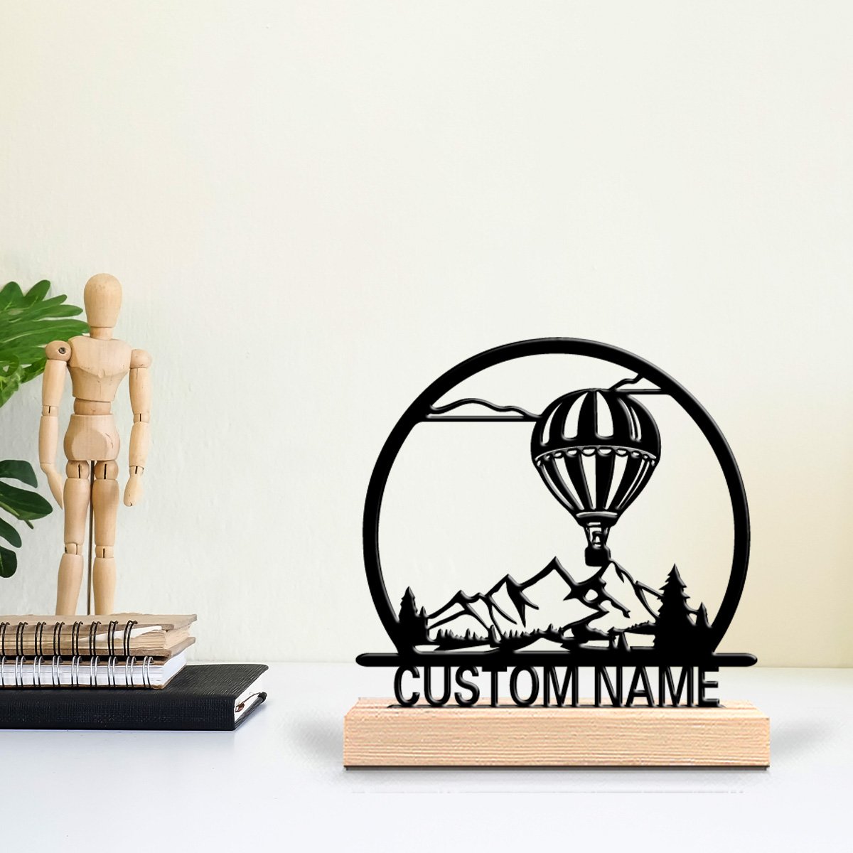 Art Craft Material - 1pc Hot air balloon Customized Name