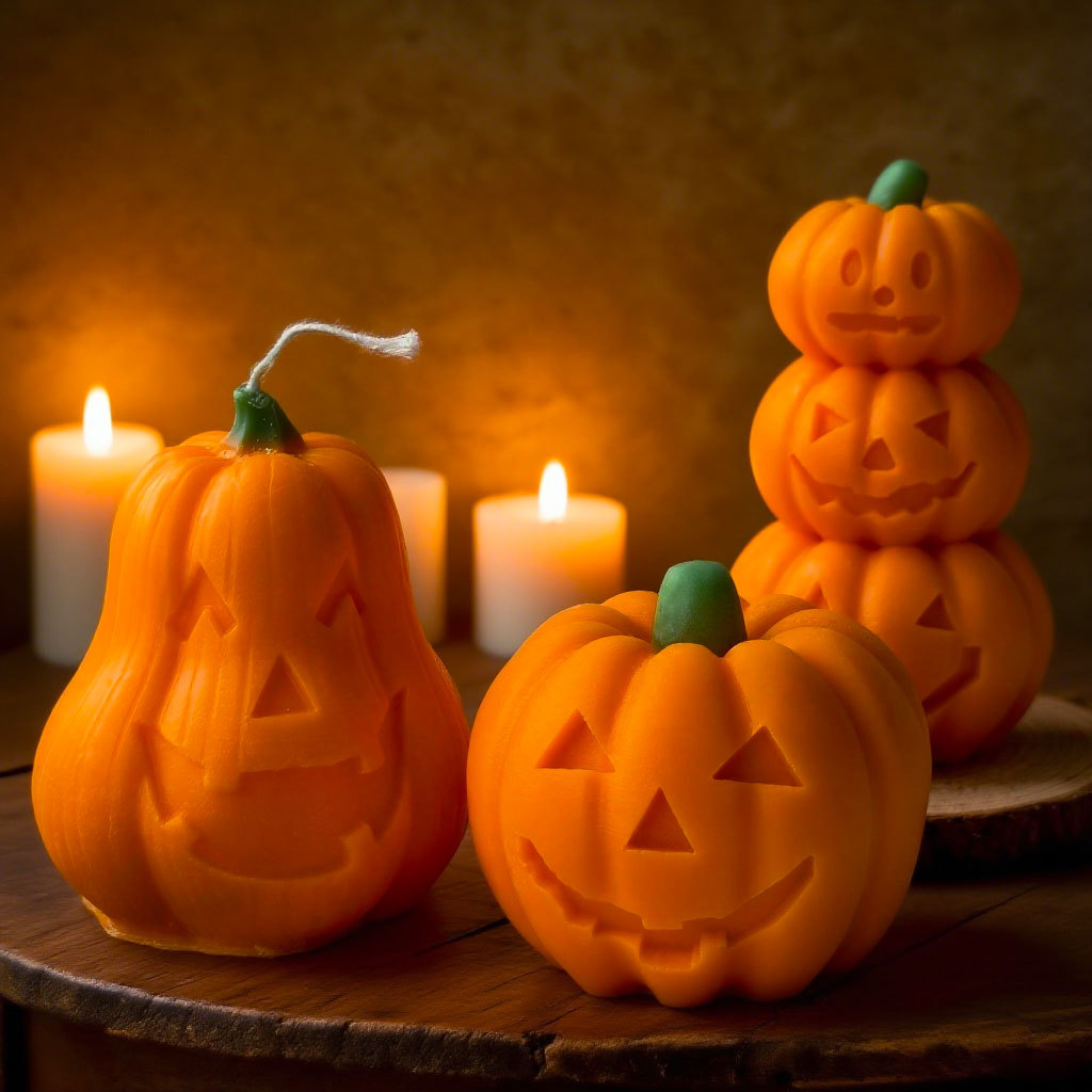 Soy Candle Fragrance Oil - Halloween Devil Pumpkin Silicone Candle Mold