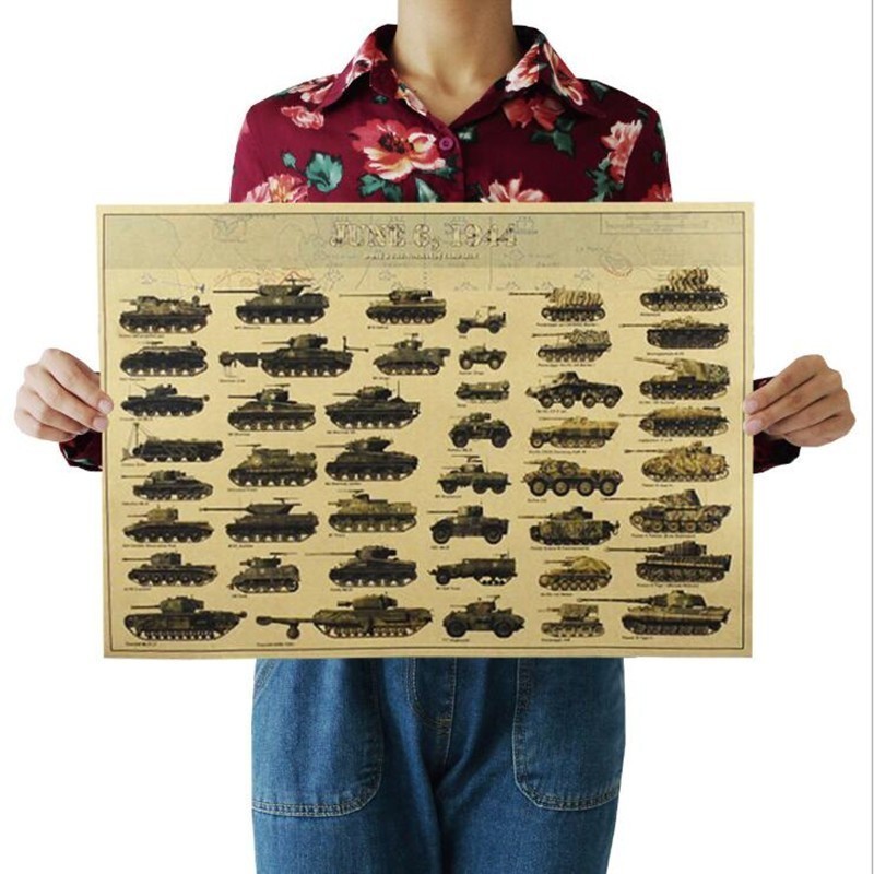Art Craft Bar - 51X35Cm Vintage Chiến Tranh Thế Giới