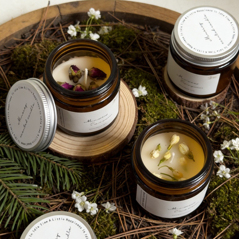 Soy Candle Fragrance Oil - Rose Jasmine Dried Flower Scented Candle.