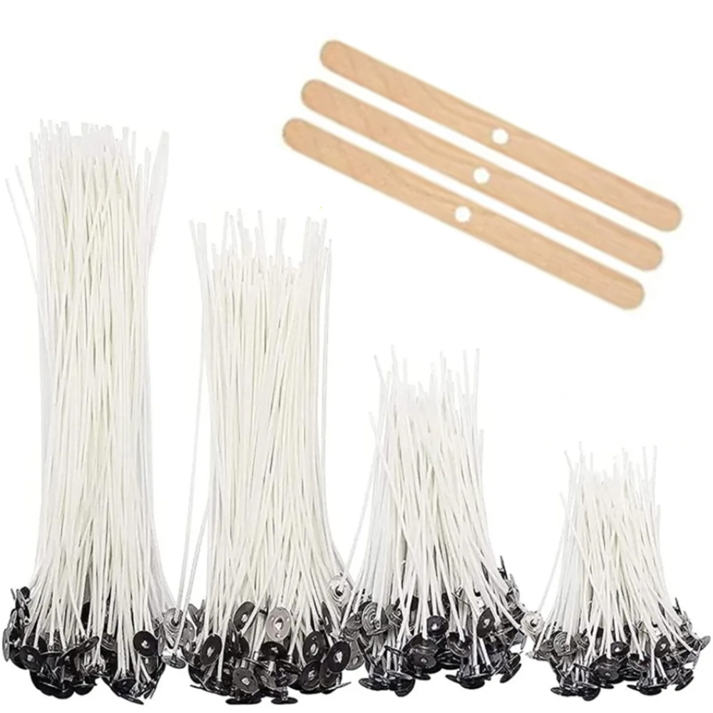 Soy Candle Fragrance Oil - 53pcs Candle Wicks Holder Waxed Cotton