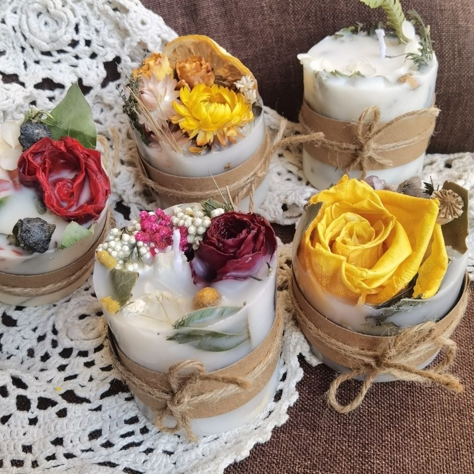 Soy Candle Fragrance Oil - Artistic Dried Flower Aromatherapy Candle Eternal
