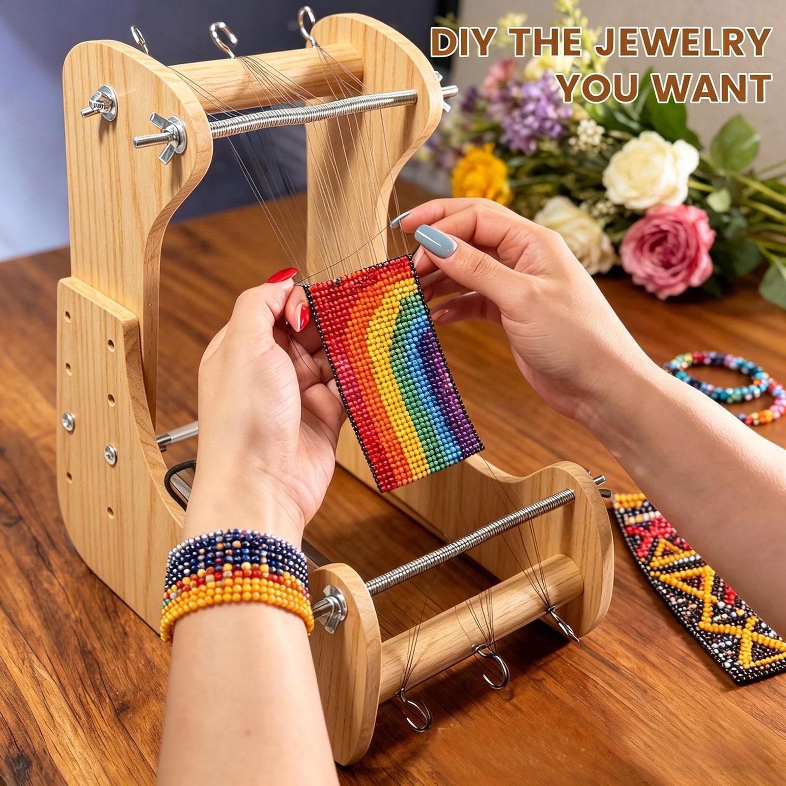 Loom Weaving Frame - Versatile Bead Loom Adjustable Wooden Frame