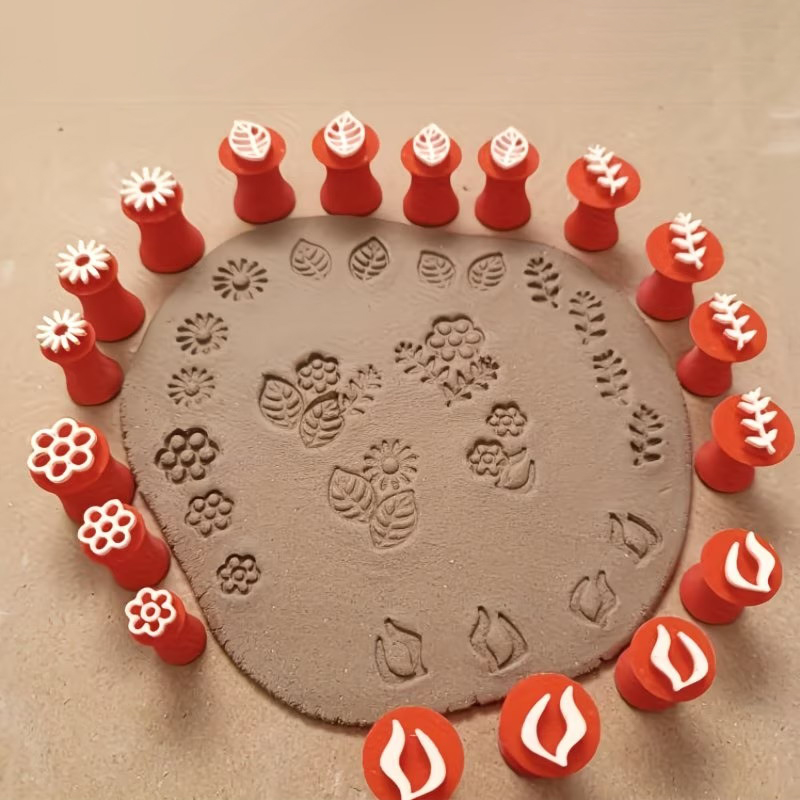 Art Craft Education - 6 Piece Clay Stamp Molding Kit