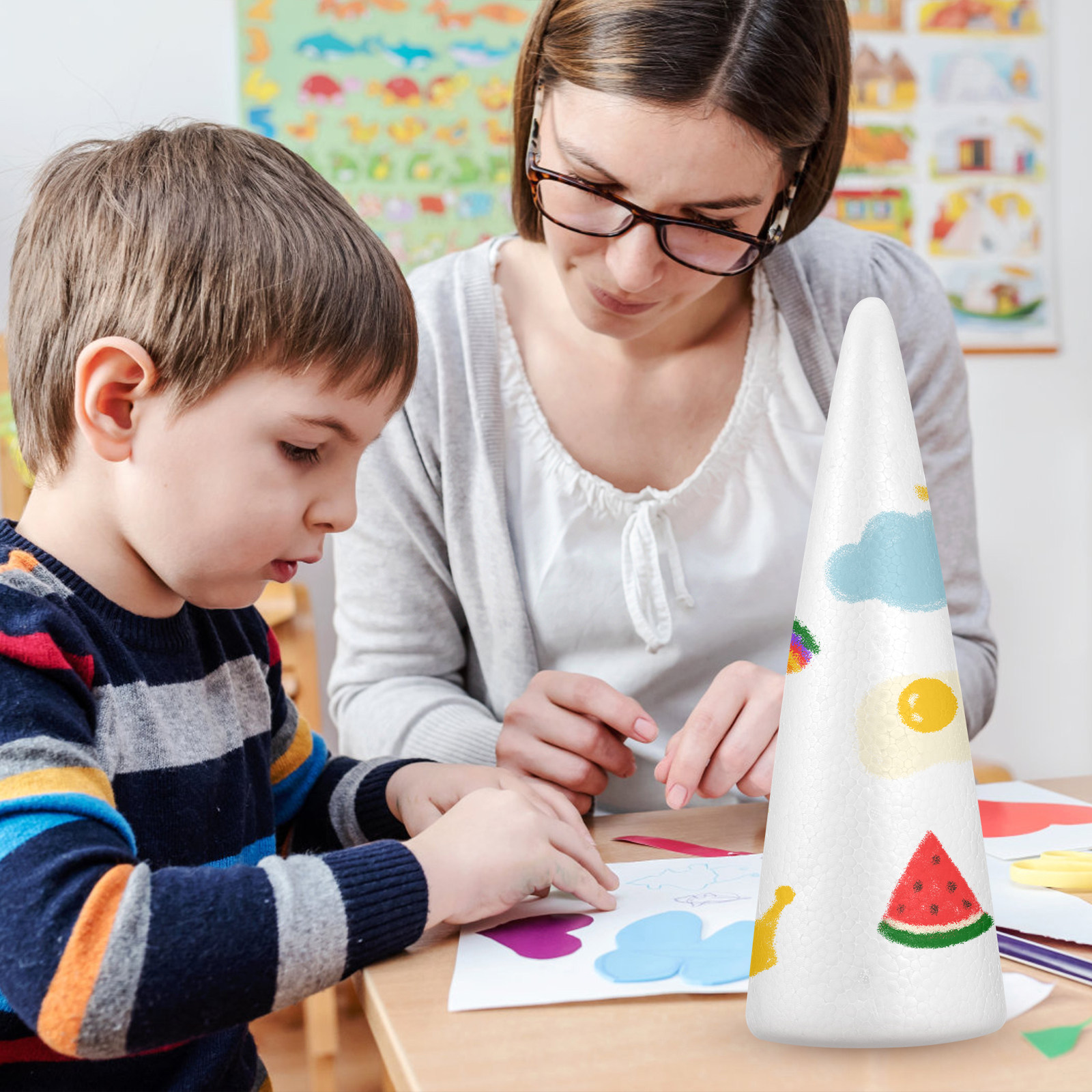 2Pcs Foam Craft Cone Christmas - đánh giá và giá Art Craft Education