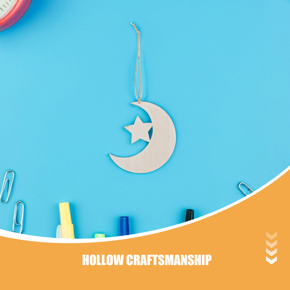 40Pcs Wood Moon Star Cutouts N - đánh giá và giá Art And Craft For Nursery
