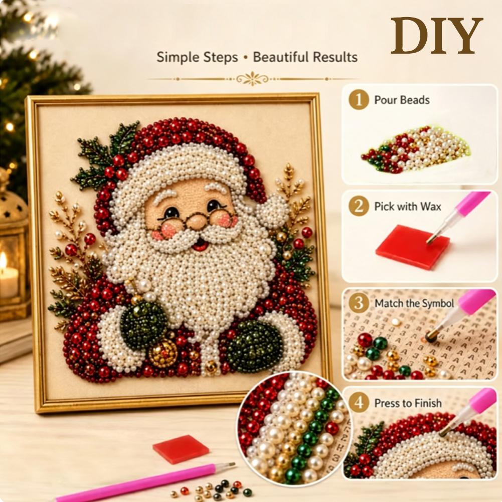 Christmas Santa Claus Pearl Ar - đánh giá và giá Art Craft Kits For Adults