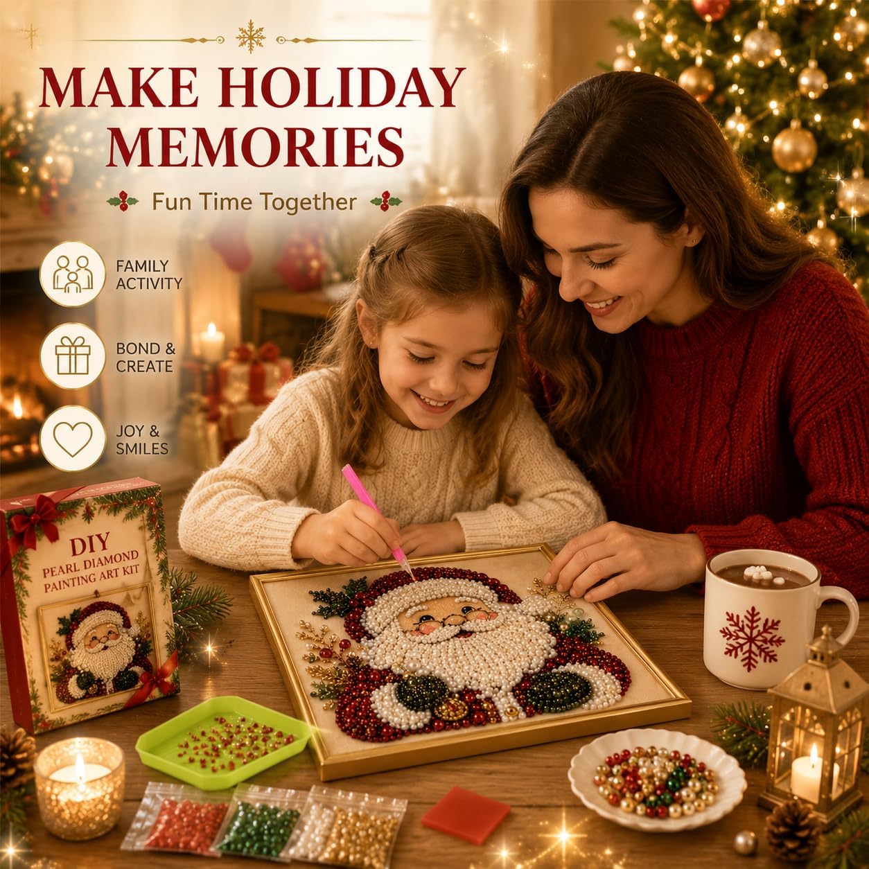 DIY Christmas Pearl Diamond Pa - đánh giá và giá Art Craft Kits For Adults