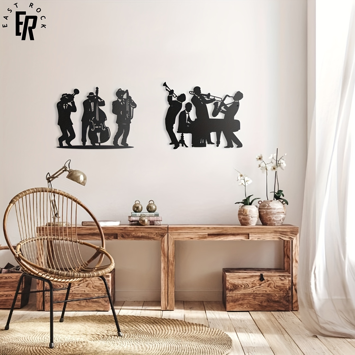 Metal Musician Silhouette Wall - đánh giá và giá Art Craft Bar