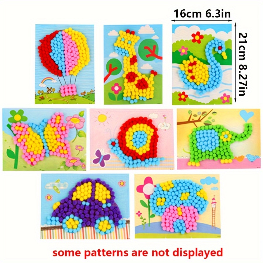 2pcs 16x21cm Colorful Pom-Pom  - đánh giá và giá Art Craft Painting