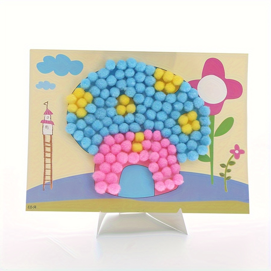 2pcs 16x21cm Colorful Pom-Pom  - đánh giá và giá Art Craft Painting