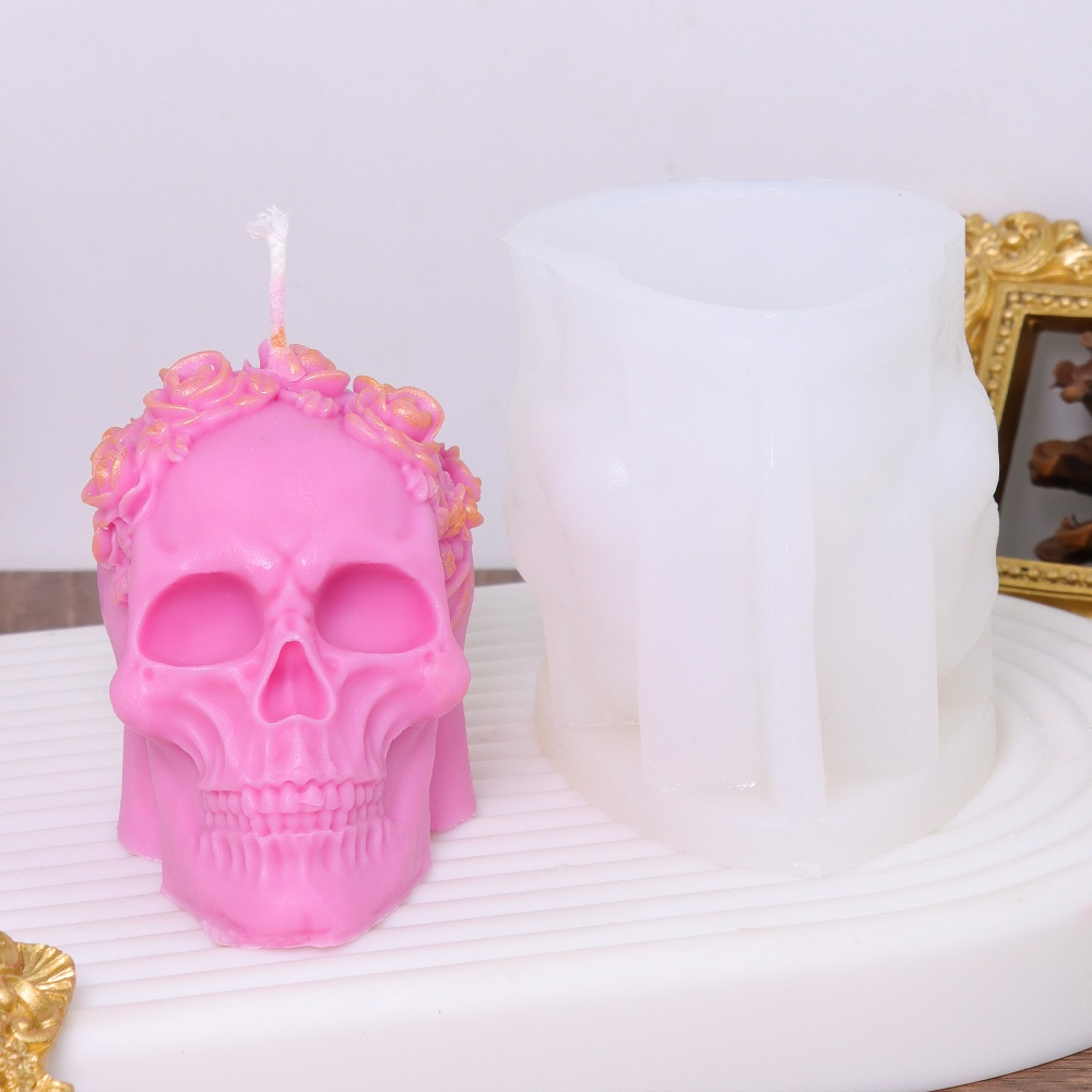 DIY Wacky Skull Silicone Candl - đánh giá và giá Art Craft Flower Making