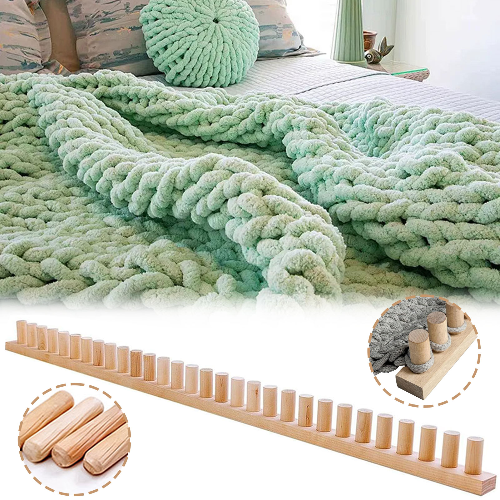 Wooden Loom Frame,Chunky Yarn  - đánh giá và giá Loom Weaving Frame