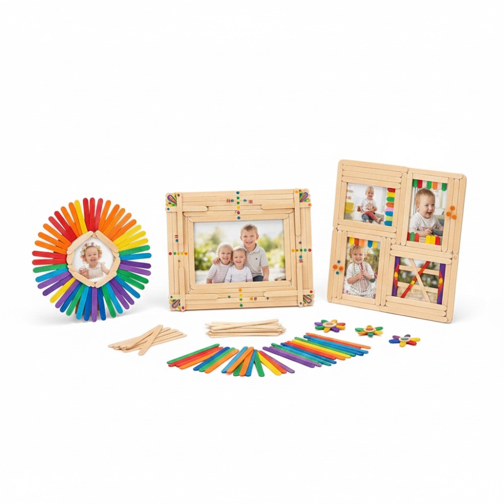 50Pcs Colored Wooden Popsicle  - đánh giá và giá Art Craft Education