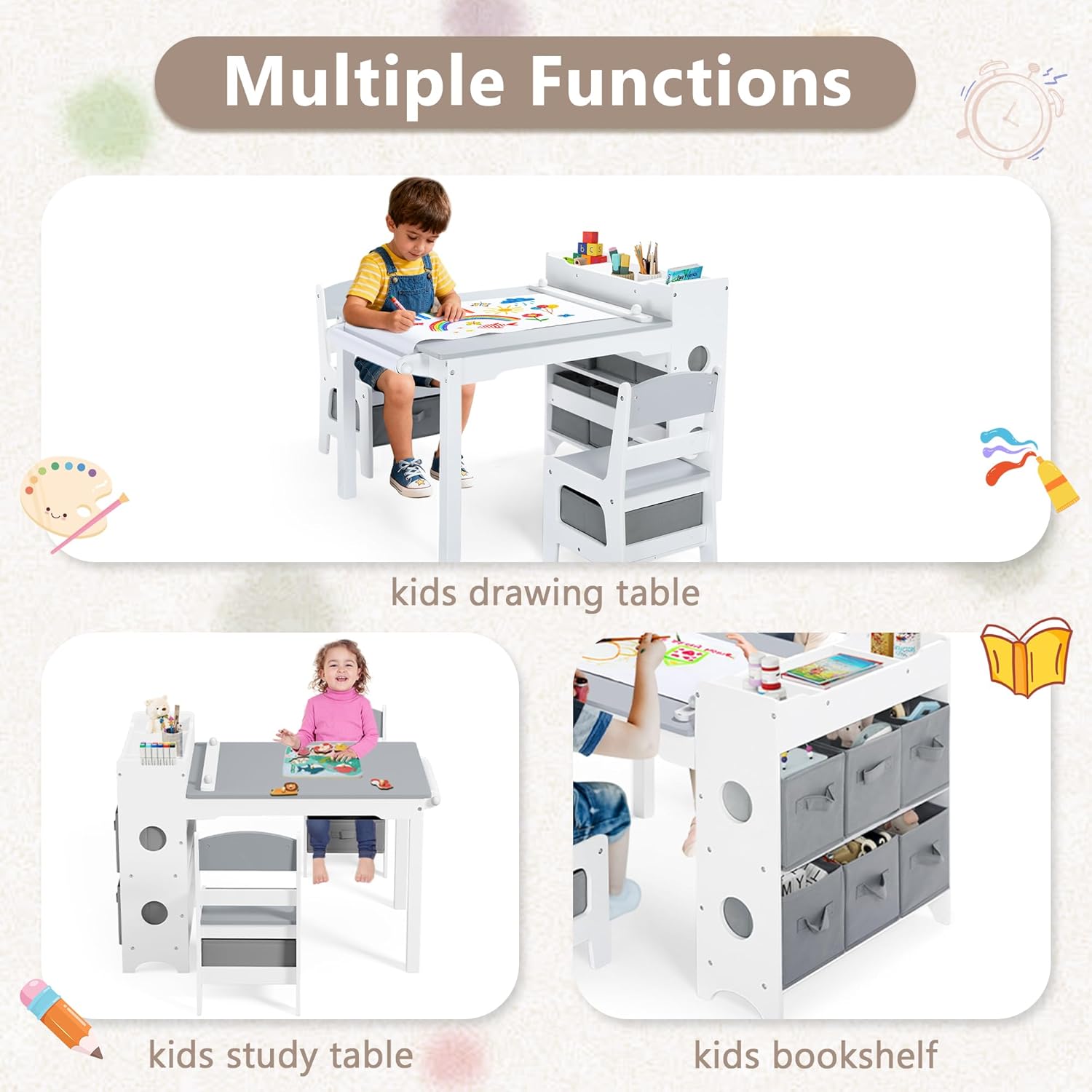 Kids Art Table & Chair Set, Wo - đánh giá và giá Art And Craft For Nursery