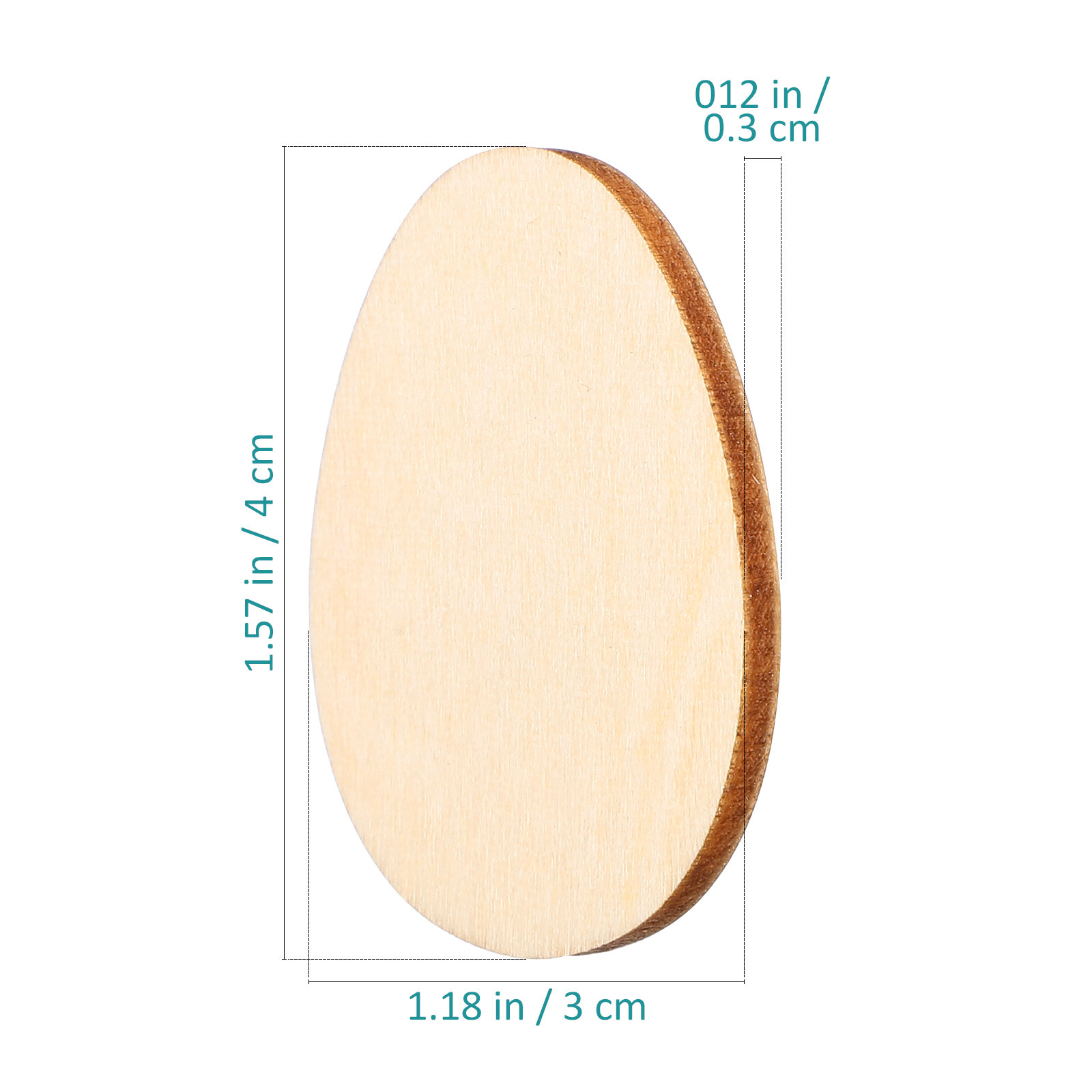 100Pcs 40Mm Egg Shape Wood DIY - đánh giá và giá Art And Craft For Nursery