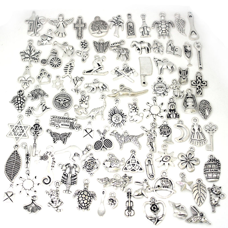 50Pcs/Lot Tibetan Silver Mixed - đánh giá và giá Art Craft Flower Making