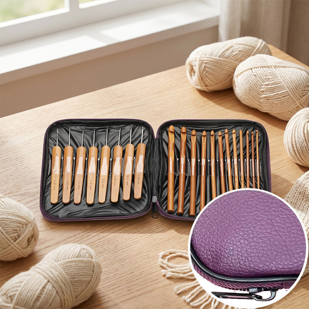 74pcs Bamboo Crochet Hooks Set - đánh giá và giá Art Craft Material