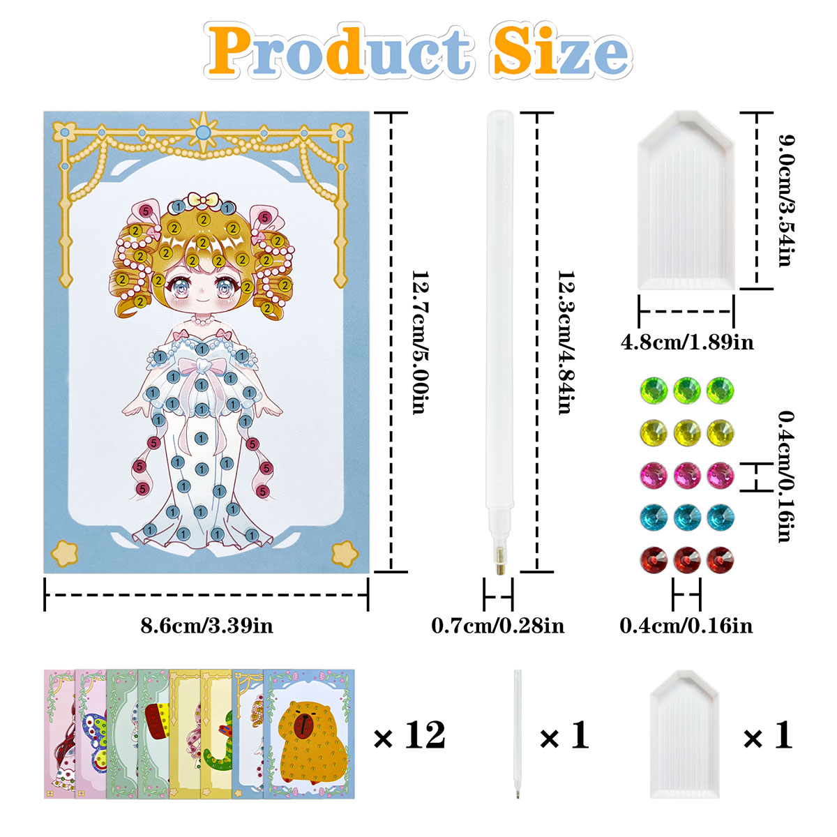 16 Pcs Gem Kit DIY Arts Crafts - đánh giá và giá Art And Craft With Paint