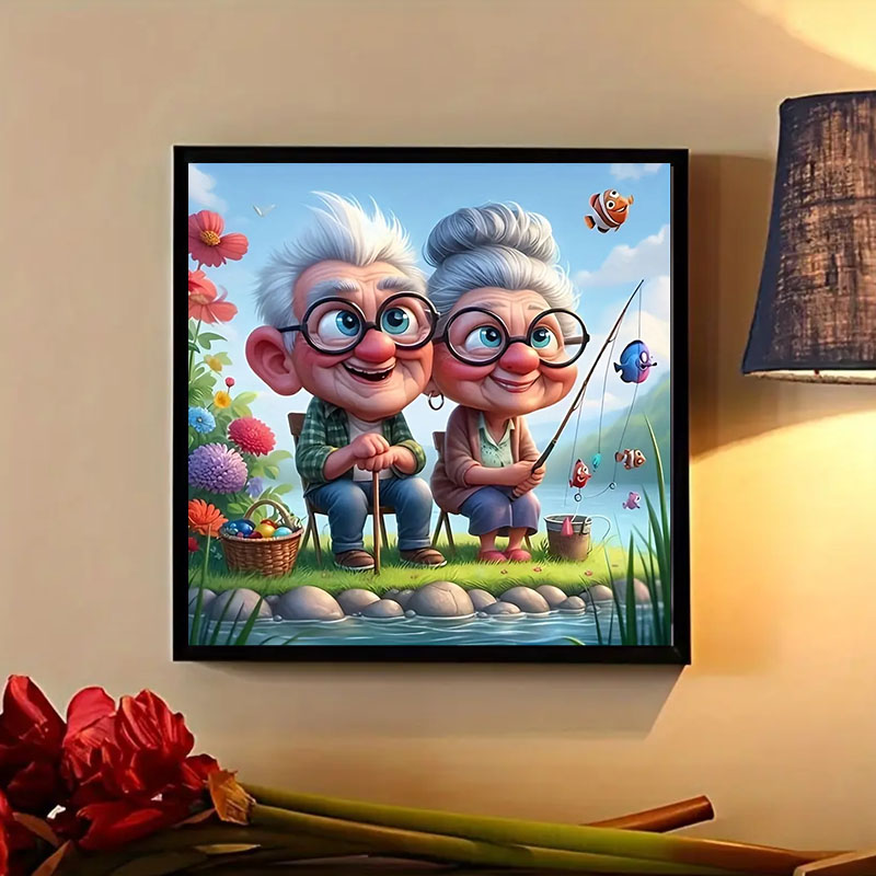 Grandparents Fishing Diamond P - đánh giá và giá Art Craft Kits For Adults