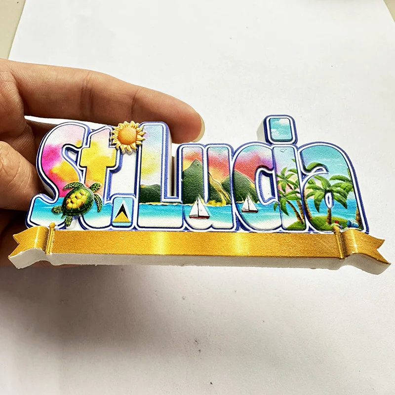 St. Lucia West Indies, Beach 3 - đánh giá và giá Art Craft Magnet