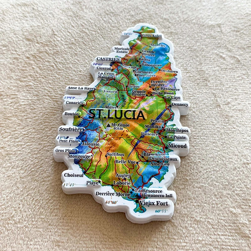 1pc, Saint Lucia travel Souven - đánh giá và giá Art Craft Magnet