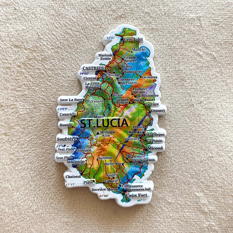 1pc, Saint Lucia travel Souven - đánh giá và giá Art Craft Magnet