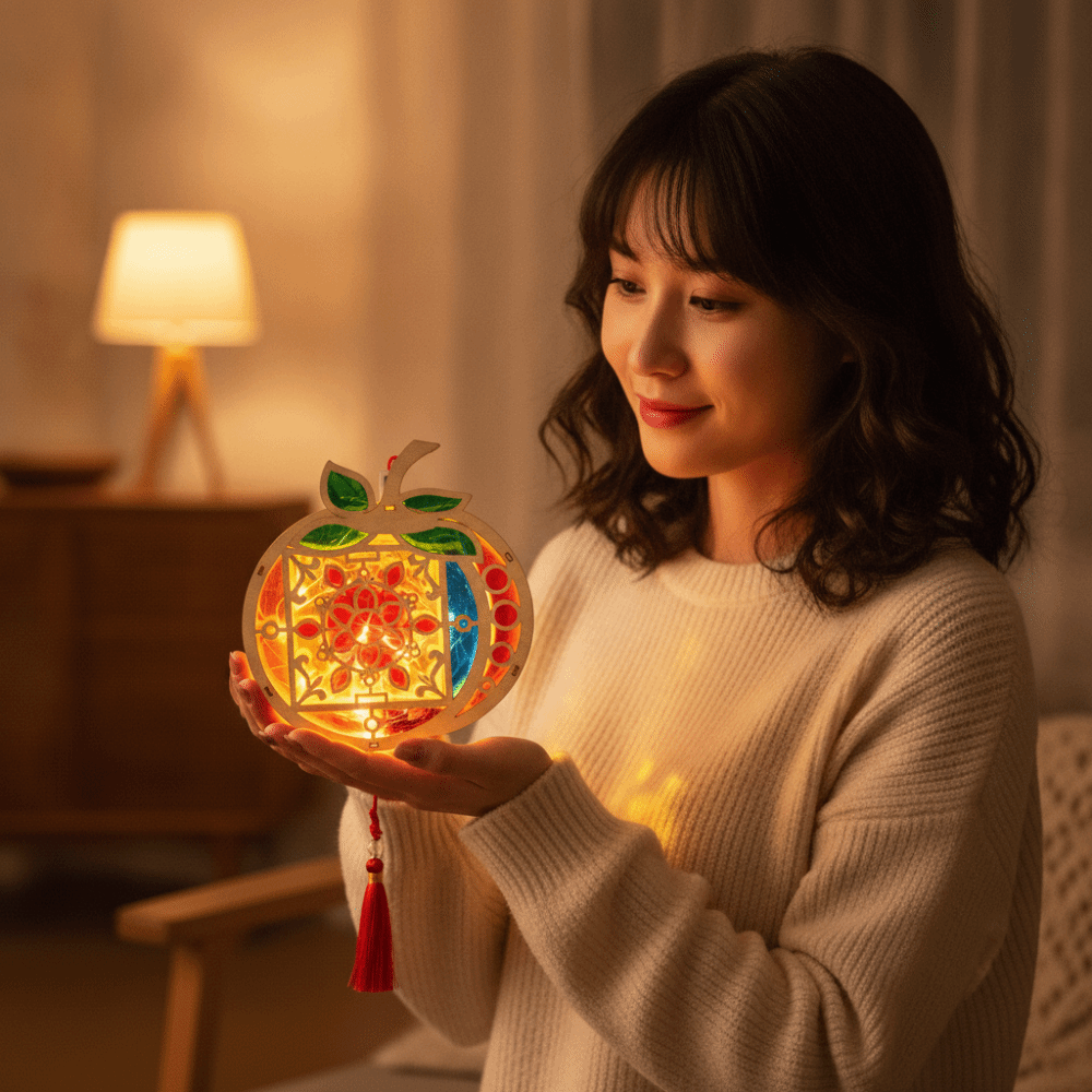 LED Luminous Wooden Lantern Ha - đánh giá và giá Art Craft Event