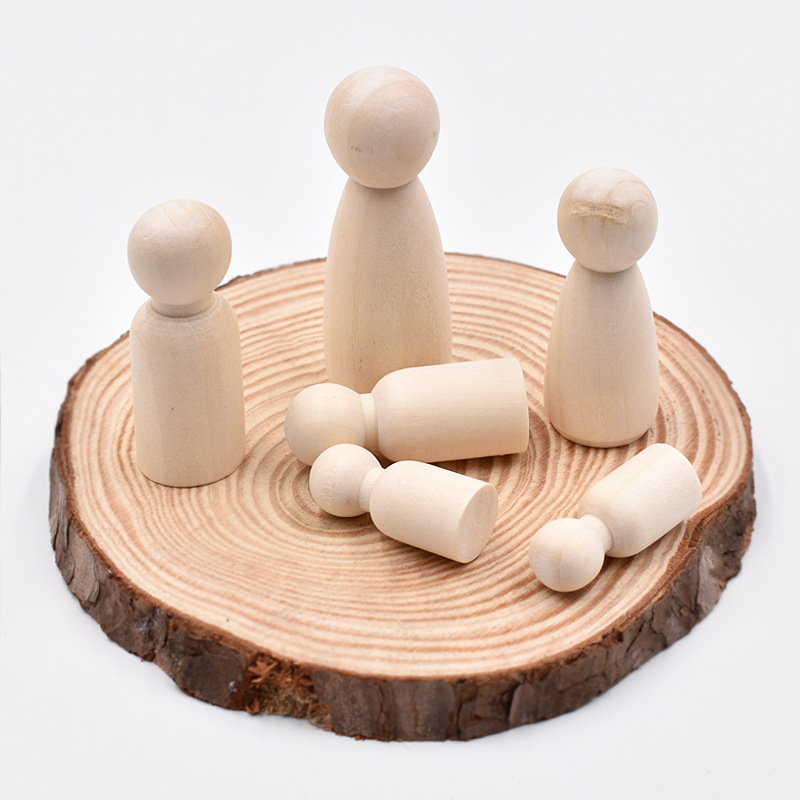 Bộ 5 Chưa Hoàn Thành Gỗ Peg Bú - đánh giá và giá Art And Craft For Nursery