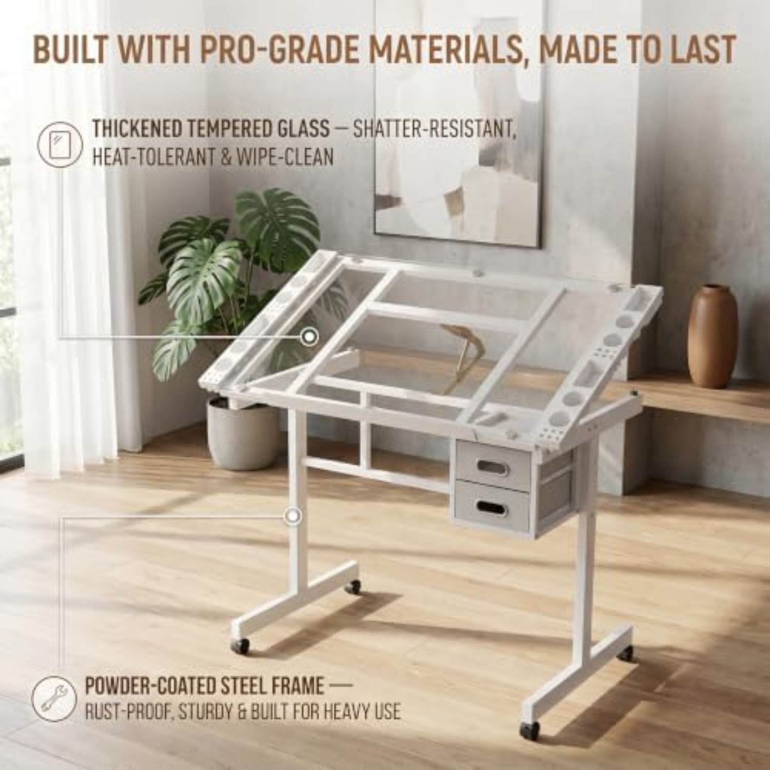 Rolling Drafting Table Desk, P - đánh giá và giá Art Craft And