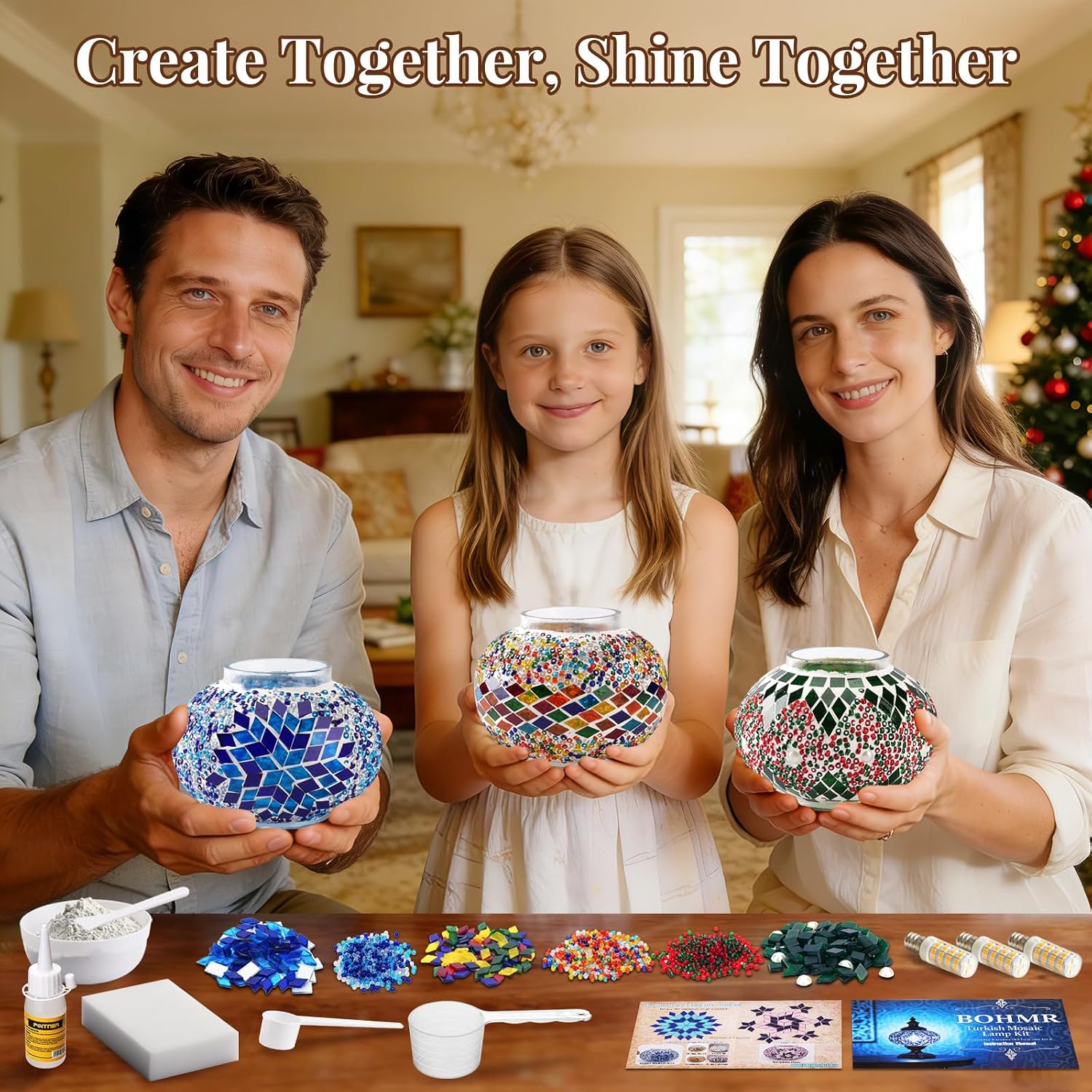 DIY 3 Globe Turkish Mosaic Lam - đánh giá và giá Art Craft And