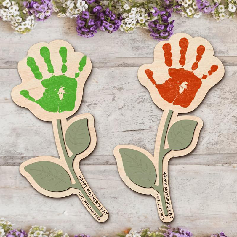 Blank Handprint Wood Flower Pl - đánh giá và giá Art And Craft For Nursery