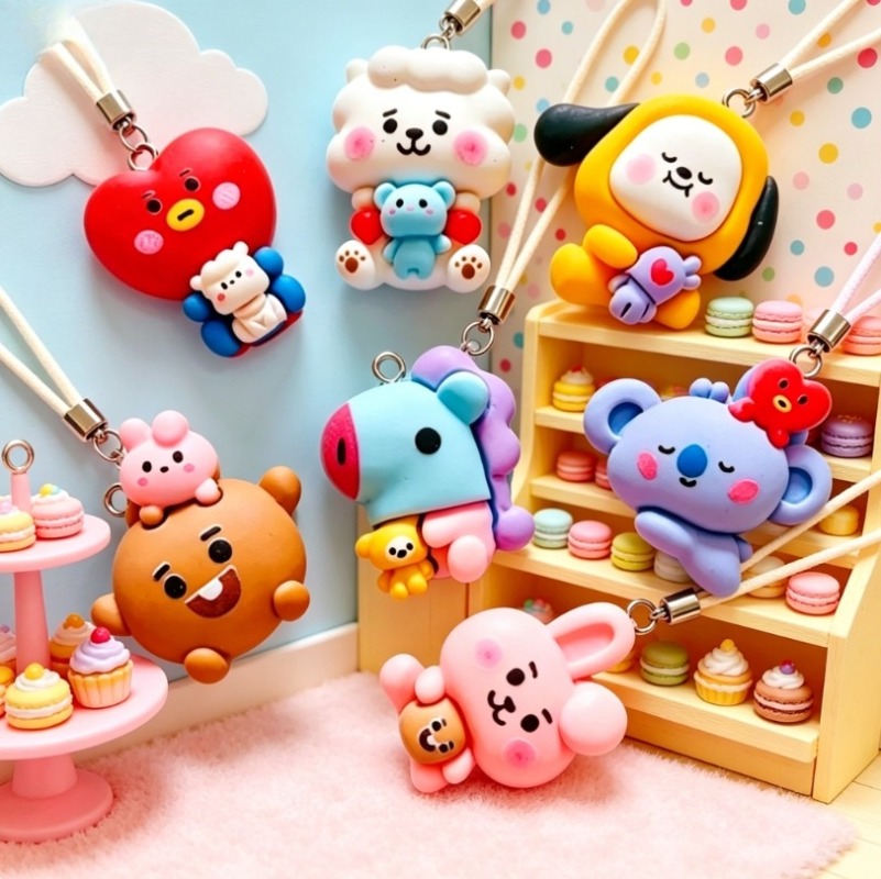 7pcs BT21 Resin Cartoon Charm  - đánh giá và giá Art Craft Material