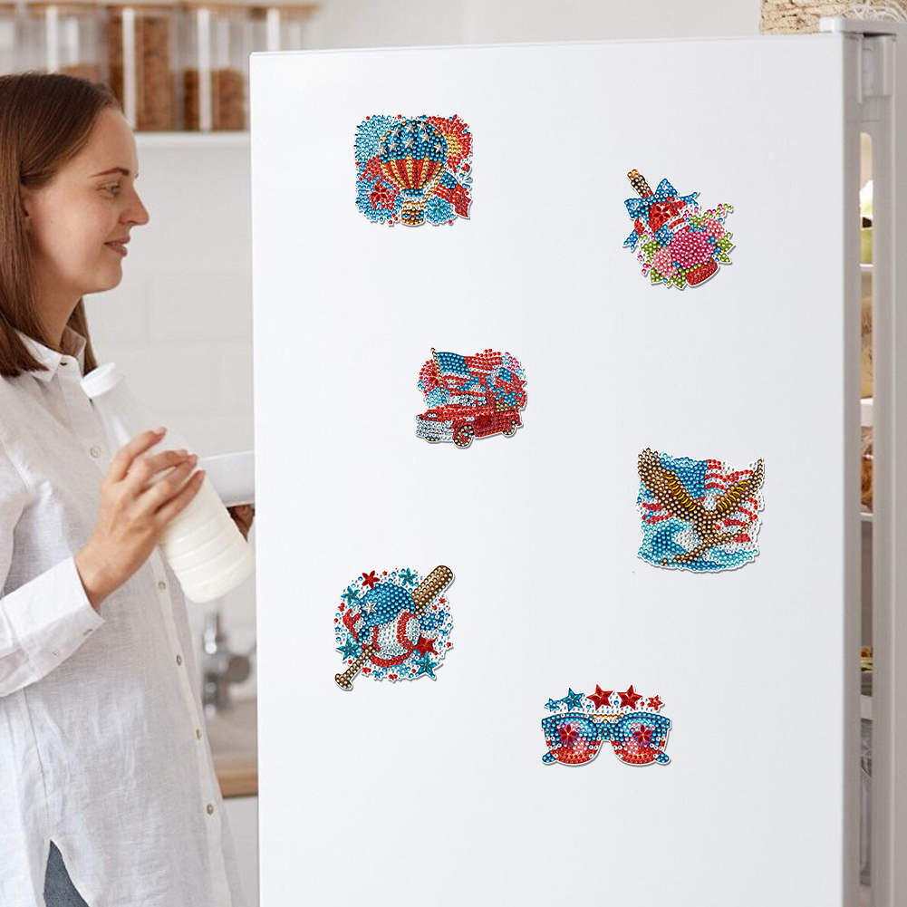 6 Pcs Diamond Art Fridge Magne - đánh giá và giá Art Craft Magnet