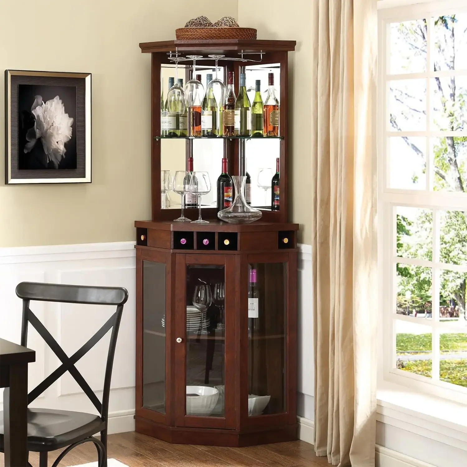 A Wood Frame Corner Bar with 5 - đánh giá và giá Art Craft Bar