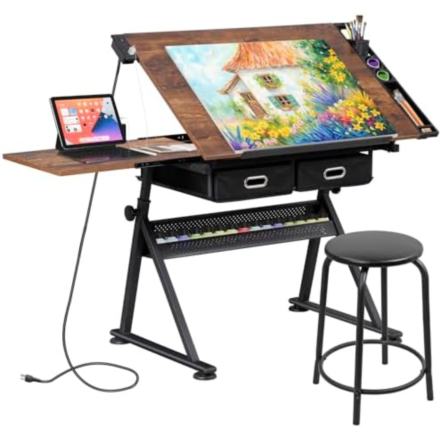 Adjustable Drafting Table with - đánh giá và giá Art Craft And