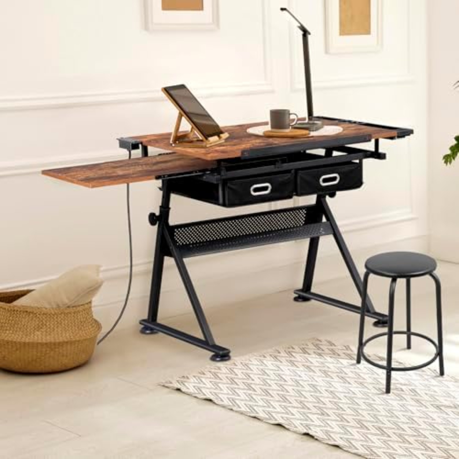Adjustable Drafting Table with - đánh giá và giá Art Craft And