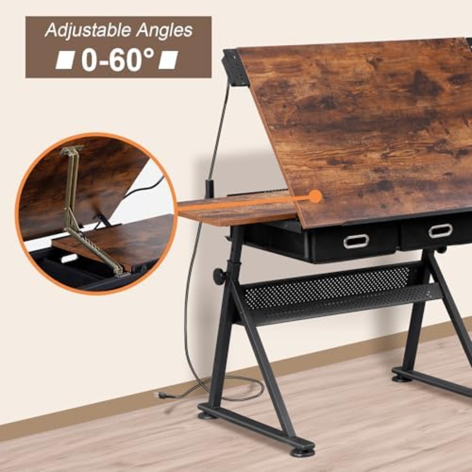 Adjustable Drafting Table with - đánh giá và giá Art Craft And