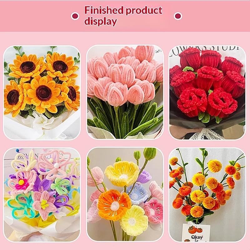 200/300Pcs Chenille Stems 30cm - đánh giá và giá Art Craft Flower Making