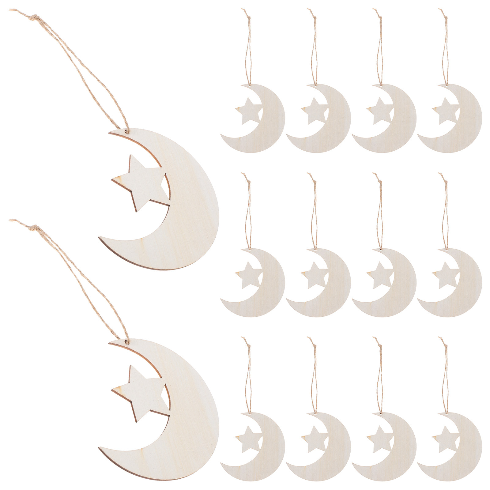 20Pcs Unfinished Wood Moon Sta - đánh giá và giá Art And Craft For Nursery