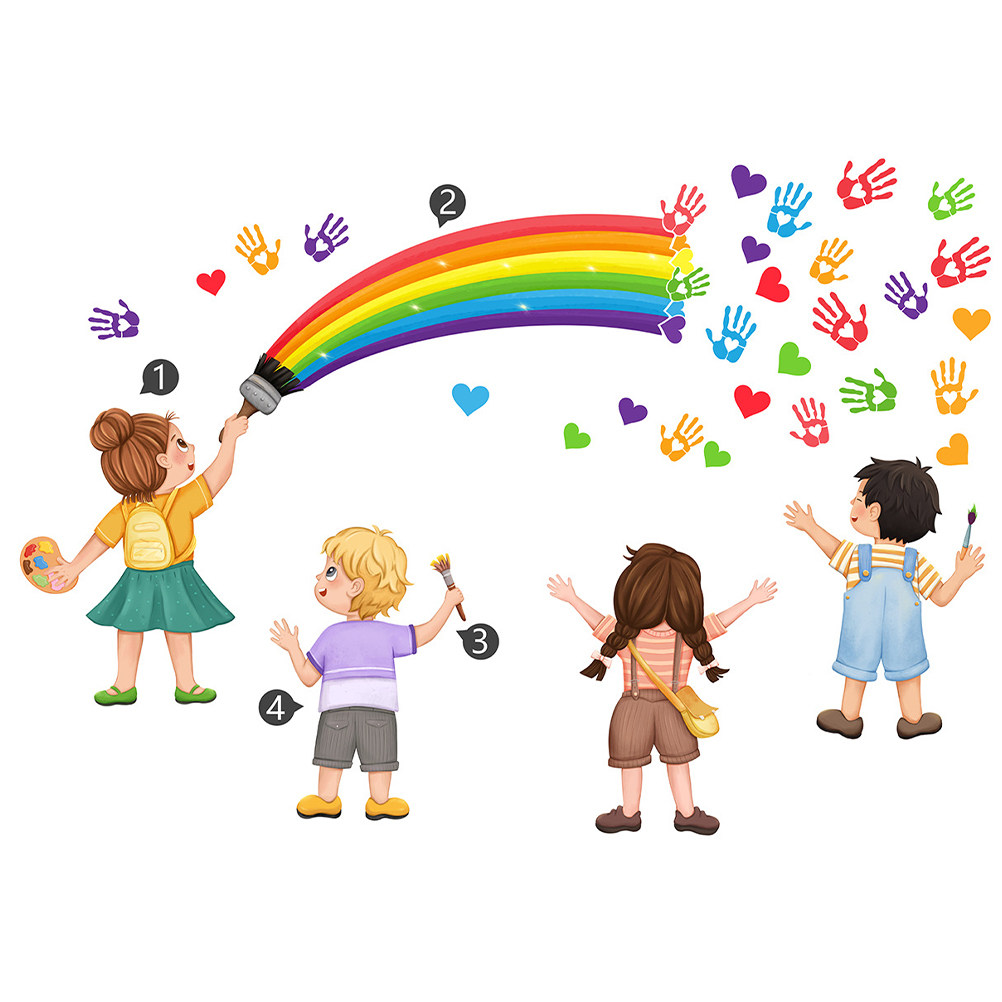 DIY Self Rainbow Rainbow Wall  - đánh giá và giá Art And Craft For Nursery