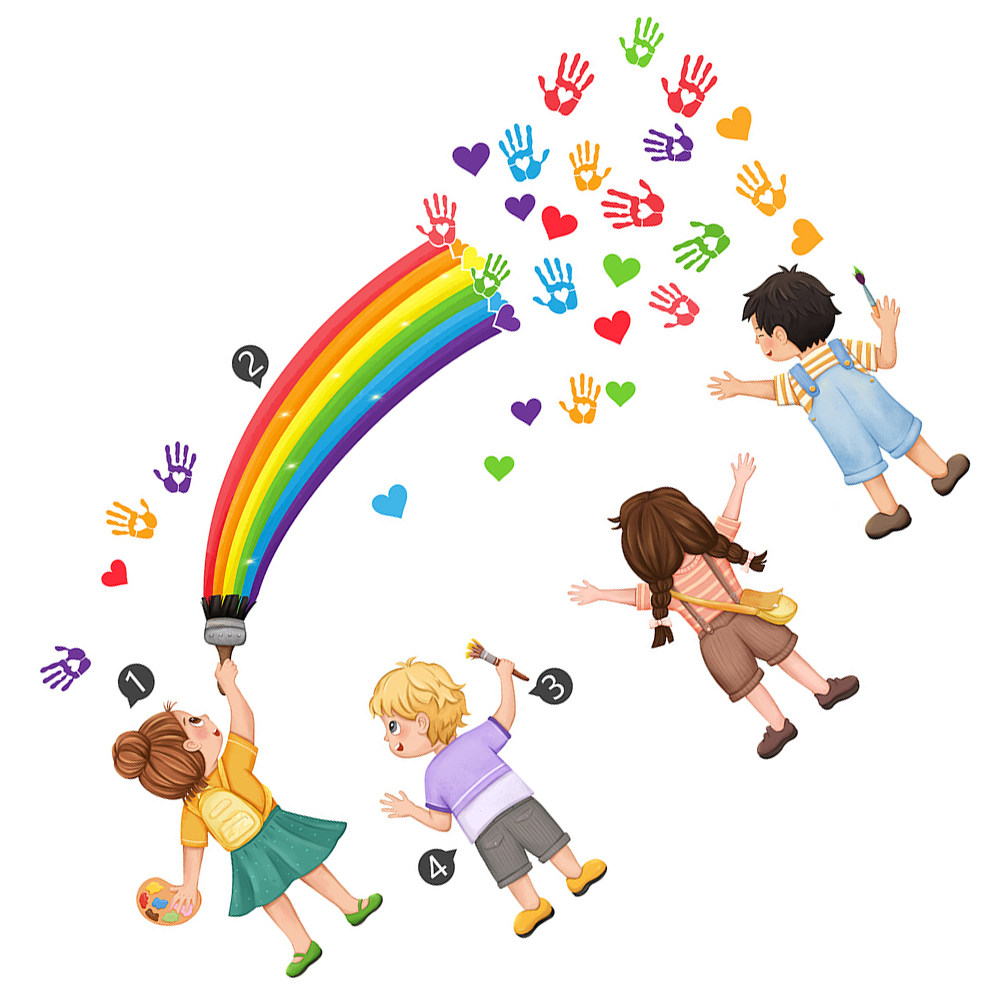 DIY Self Rainbow Rainbow Wall  - đánh giá và giá Art And Craft For Nursery