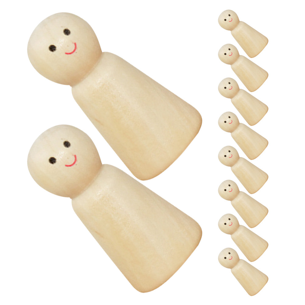 10pcs Wooden Peg Unfinished Di - đánh giá và giá Art Craft Painting