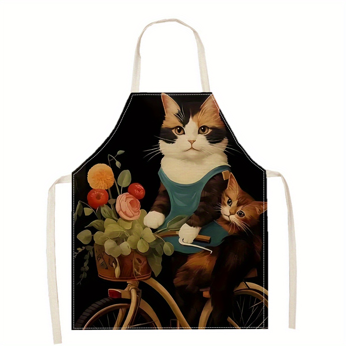 Linen Apron Funny Cat Sunglass - đánh giá và giá Art Craft Idea